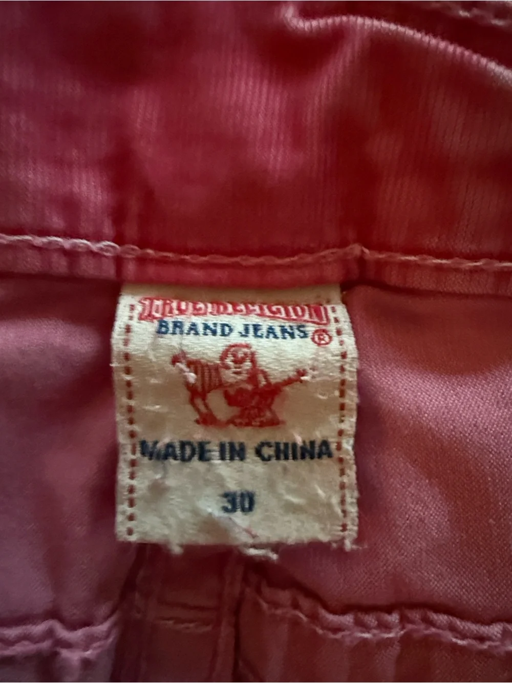 True Religion Women’s Pink/red Denim Jean shorts